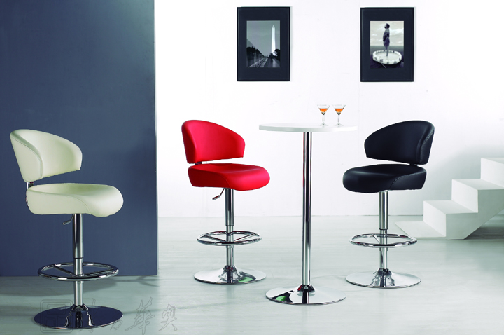 Bar Stool|Leather Facing Bar Stool|Office Furniture||升降旋转吧椅