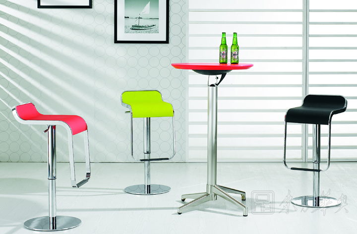 Bar Stool|Leather Facing Bar Stool|Office Furniture||钢脚吧椅
